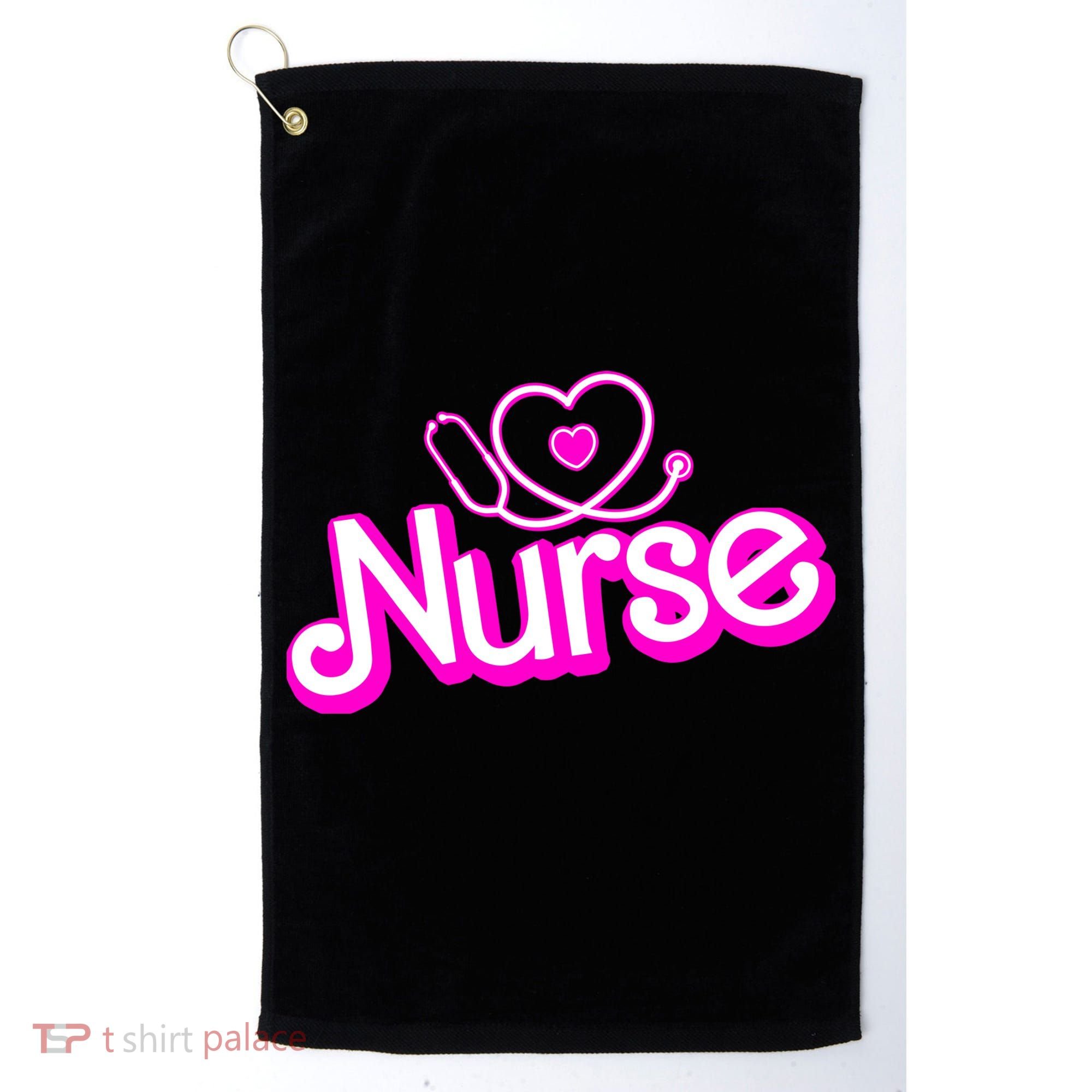 Cute Doll Nurse Golf Towel
