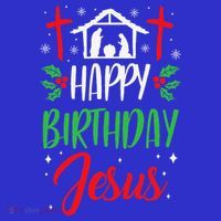 Christmas Day Outfit Happy Birthday Jesus Holiday Sweatshirt thumb 3