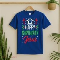 Christmas Day Outfit Happy Birthday Jesus Holiday T-Shirt thumb 2