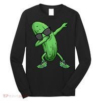 Cucumber Dabbing Pickle Dancing Lover Long Sleeve Shirt thumb 0