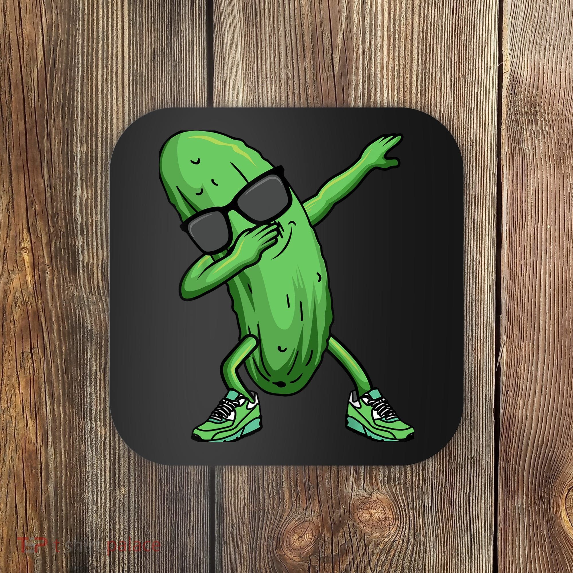 Cucumber Dabbing Pickle Dancing Lover Coaster