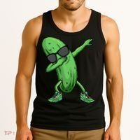Cucumber Dabbing Pickle Dancing Lover Tank Top thumb 3