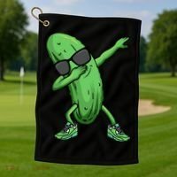 Cucumber Dabbing Pickle Dancing Lover Golf Towel thumb 1