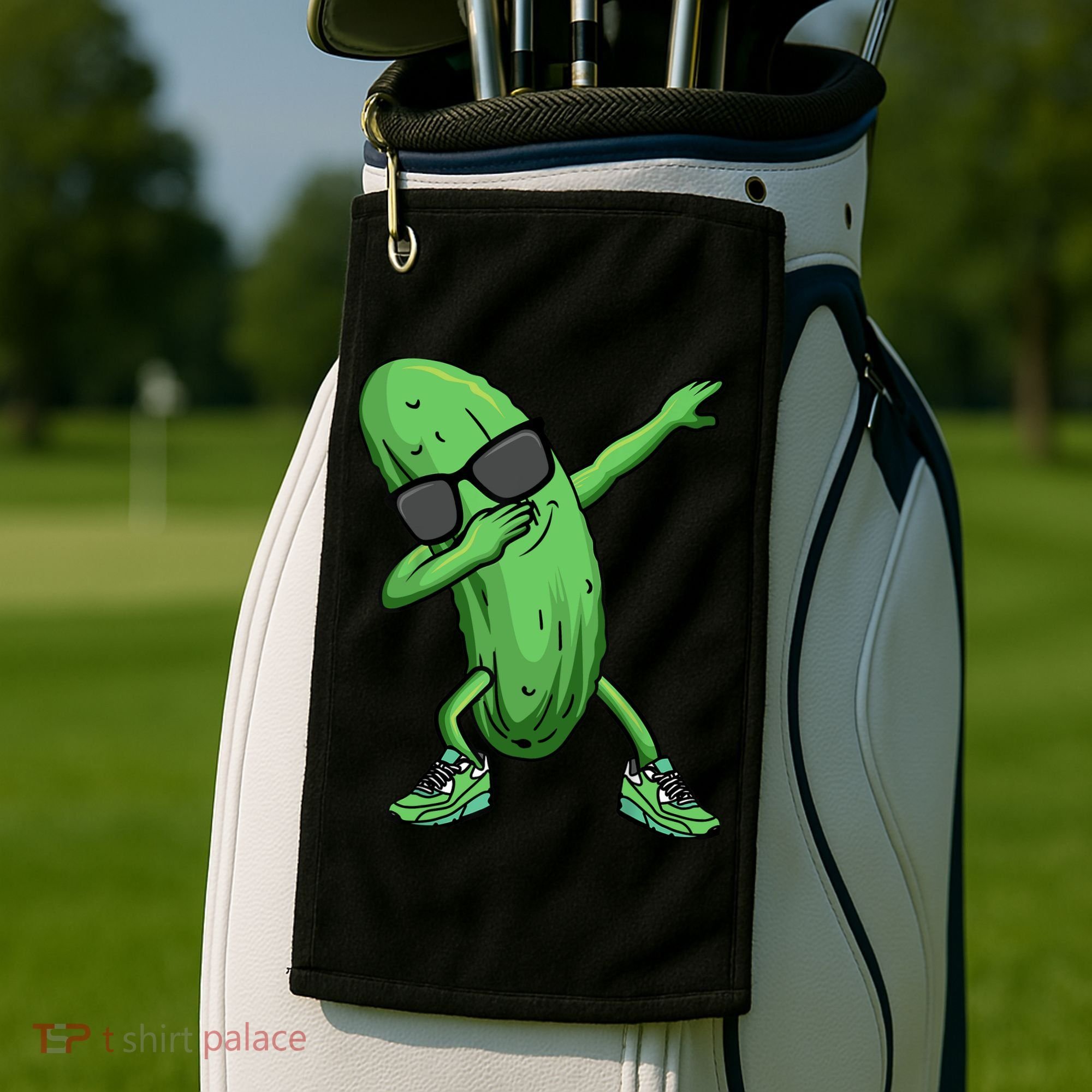 Cucumber Dabbing Pickle Dancing Lover Golf Towel