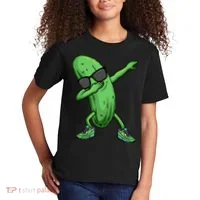 Cucumber Dabbing Pickle Dancing Lover Kids T-Shirt thumb 2
