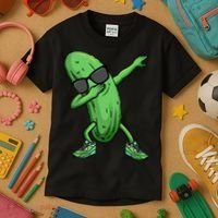 Cucumber Dabbing Pickle Dancing Lover Kids T-Shirt thumb 3