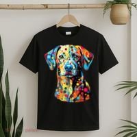 Colorful Dog Pop Art With Polka Dot International Dot Day T-Shirt thumb 2