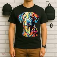 Colorful Dog Pop Art With Polka Dot International Dot Day T-Shirt thumb 6