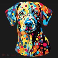 Colorful Dog Pop Art With Polka Dot International Dot Day T-Shirt thumb 7