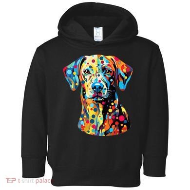 Colorful Dog Pop Art With Polka Dot International Dot Day Toddler Hoodie