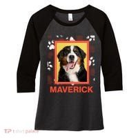 Custom Dog Pet Personalize Picture Photo Name Women's Tri-Blend 3/4-Sleeve Raglan Shirt thumb 0