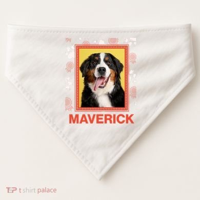 Custom Dog Pet Personalize Picture Photo Name USA-Made Doggie Bandana