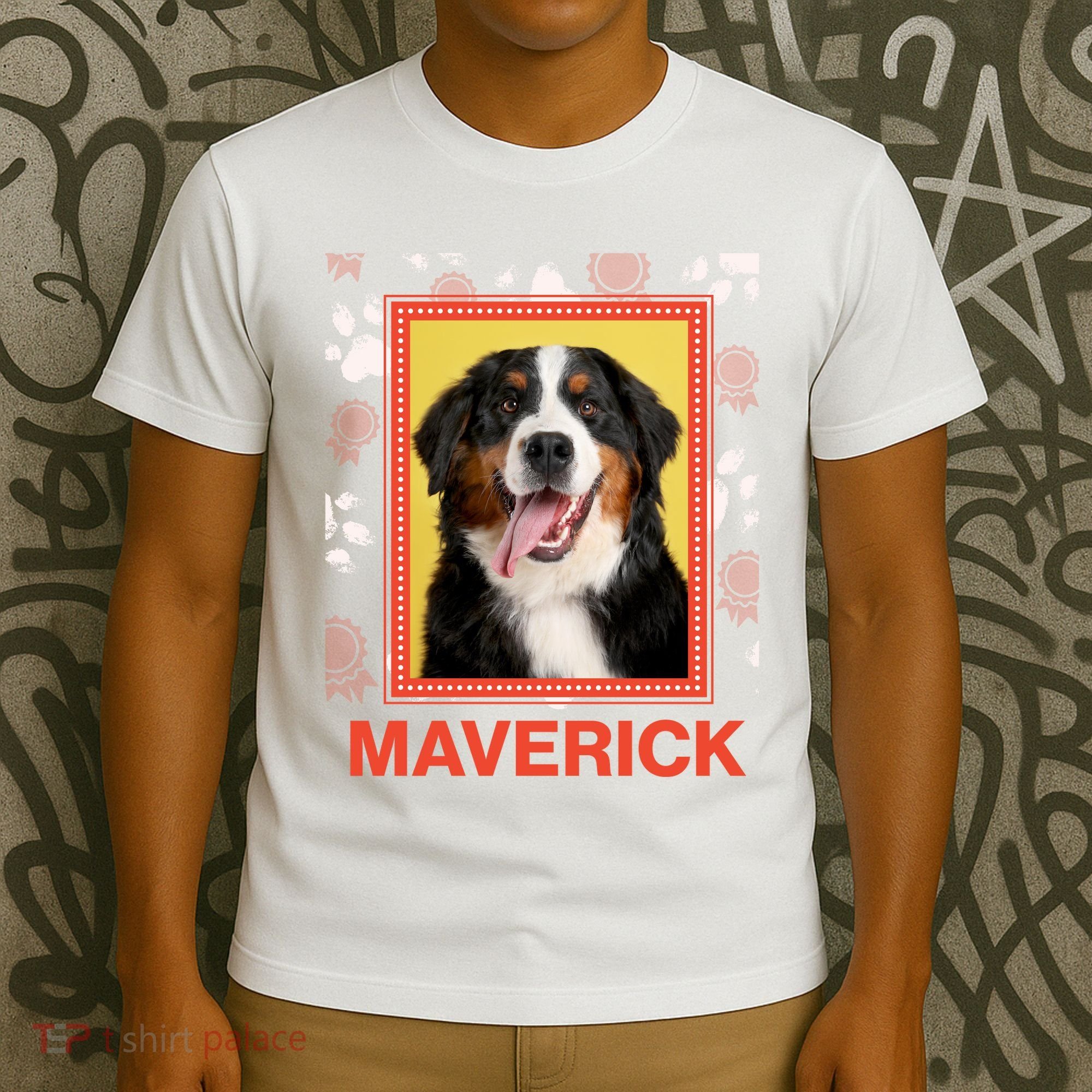 Custom Dog Pet Personalize Picture Photo Name T-Shirt
