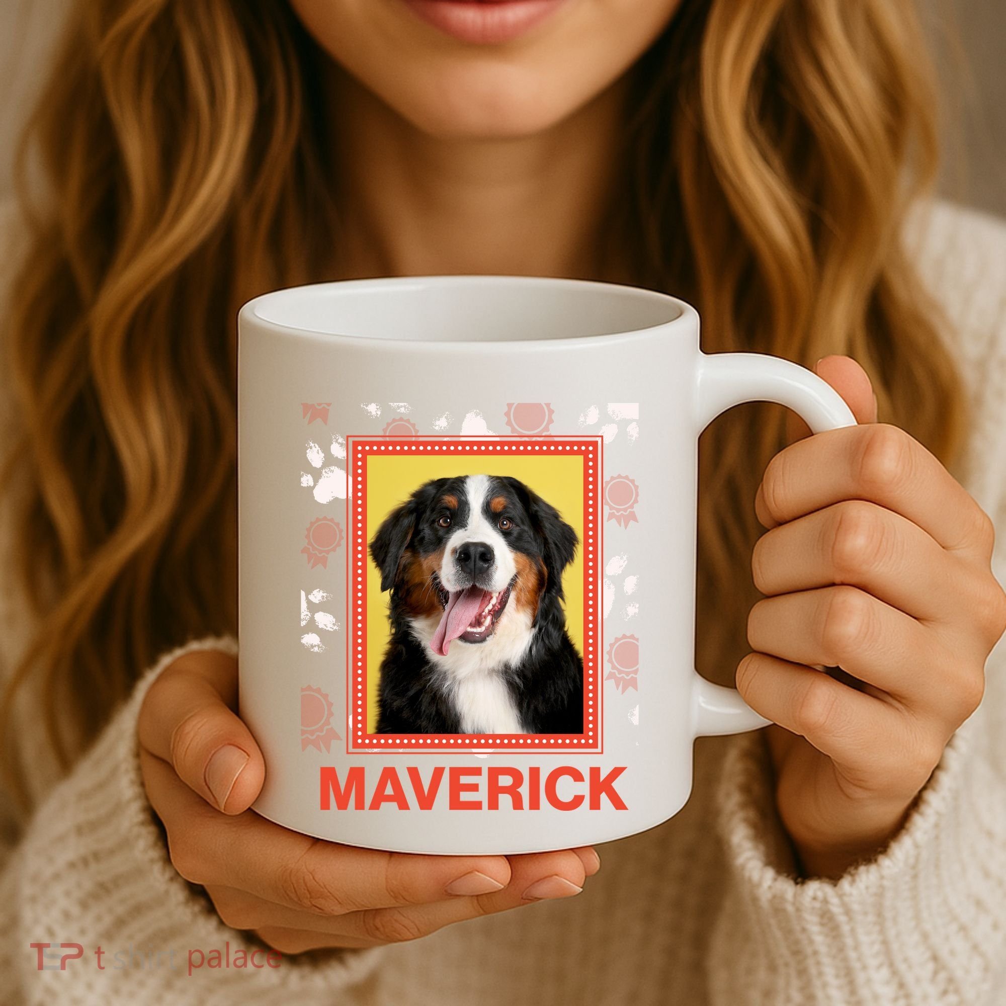 Custom Dog Pet Personalize Picture Photo Name Coffee Mug