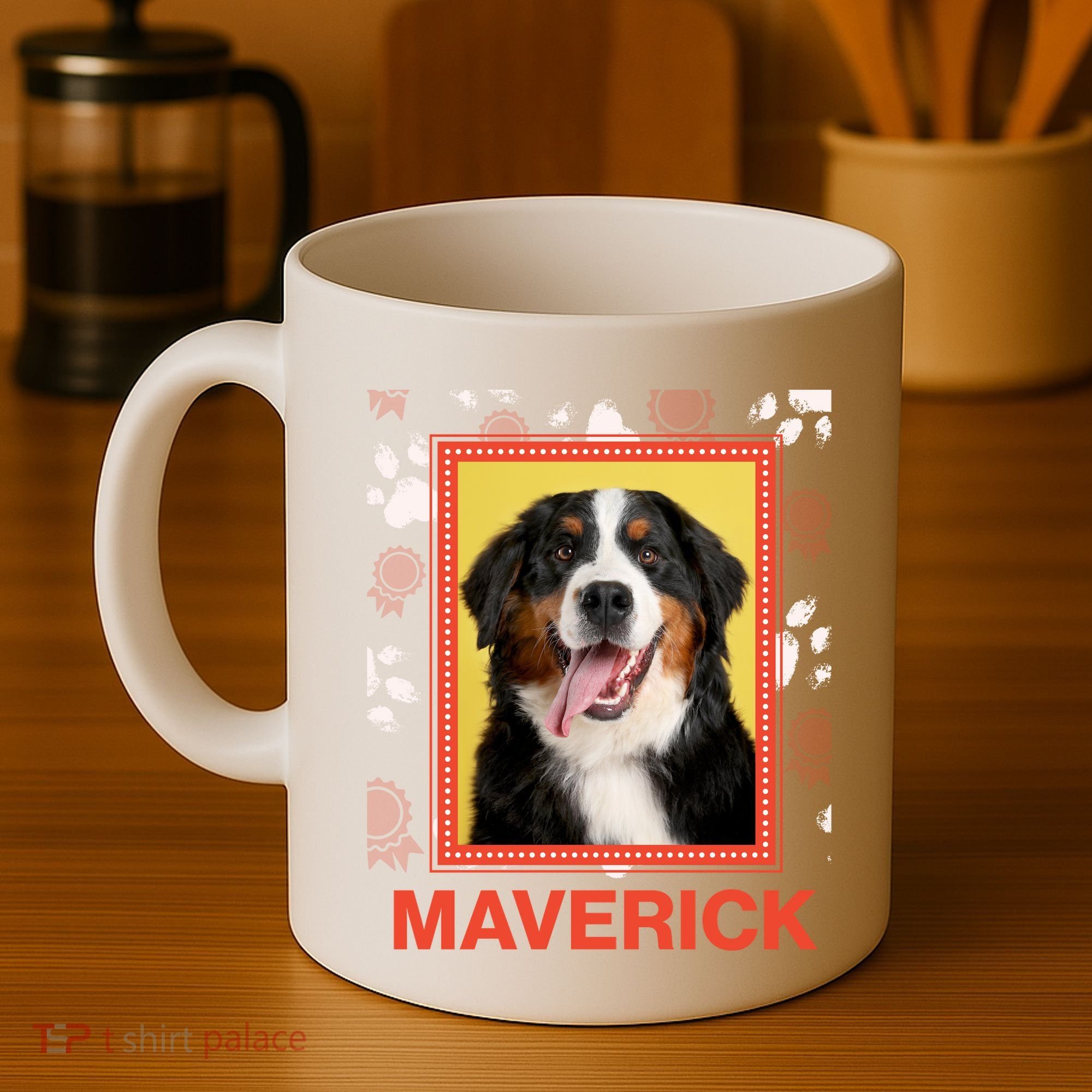 Custom Dog Pet Personalize Picture Photo Name Coffee Mug