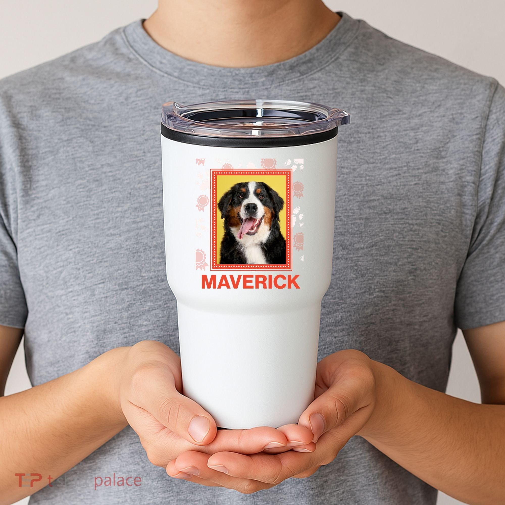 Custom Dog Pet Personalize Picture Photo Name Tumbler