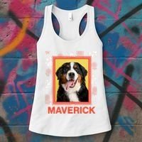 Custom Dog Pet Personalize Picture Photo Name Women's Tank Top thumb 3