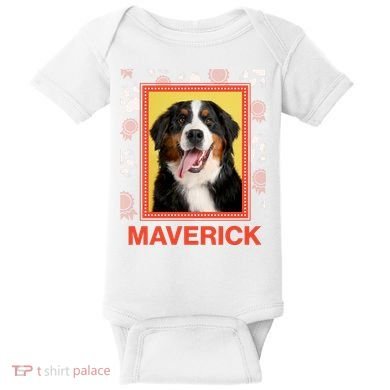 Custom Dog Pet Personalize Picture Photo Name Baby Bodysuit