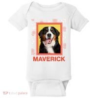 Custom Dog Pet Personalize Picture Photo Name Baby Bodysuit thumb 0