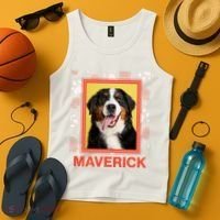 Custom Dog Pet Personalize Picture Photo Name Tank Top thumb 4