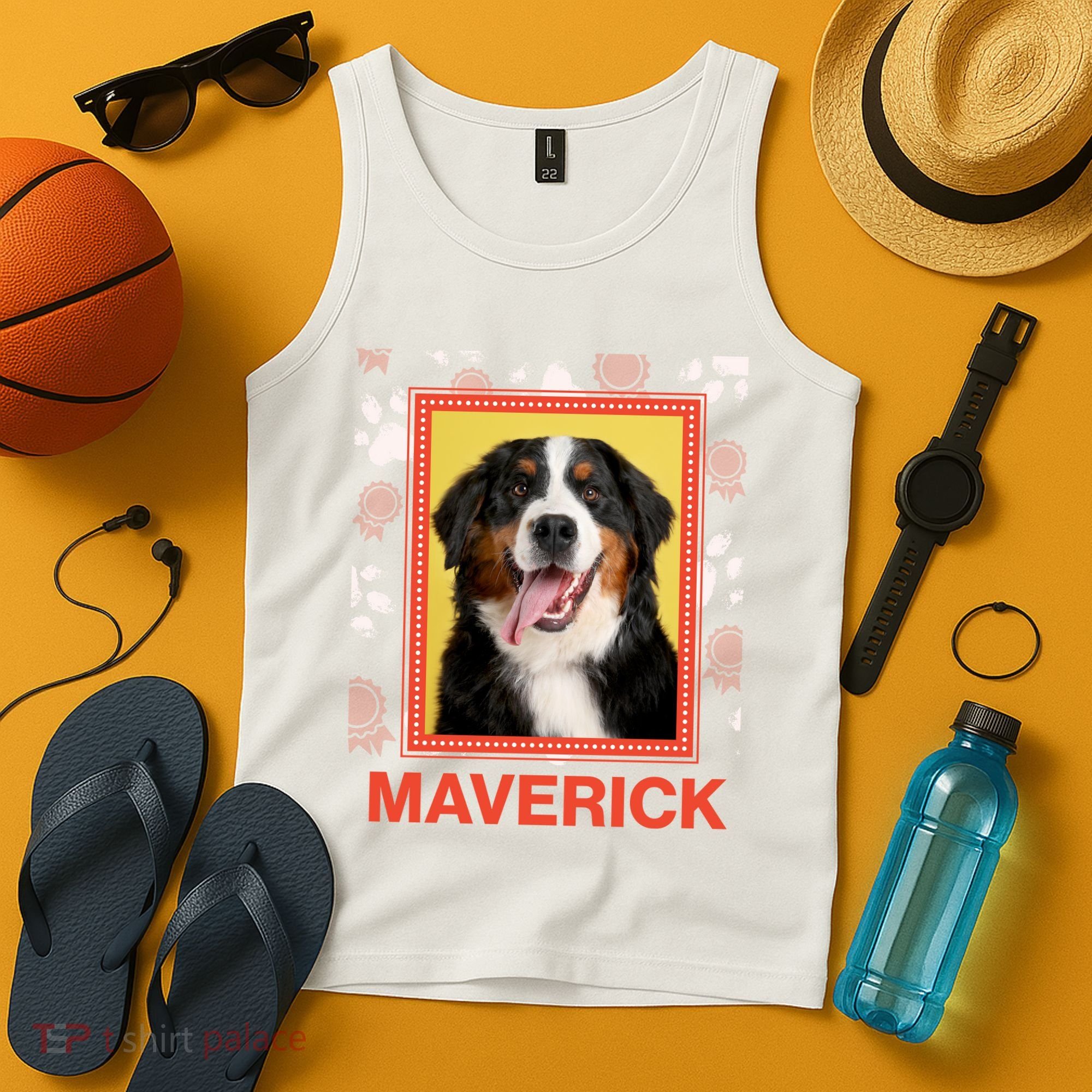 Custom Dog Pet Personalize Picture Photo Name Tank Top