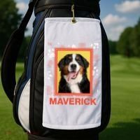Custom Dog Pet Personalize Picture Photo Name Golf Towel thumb 2