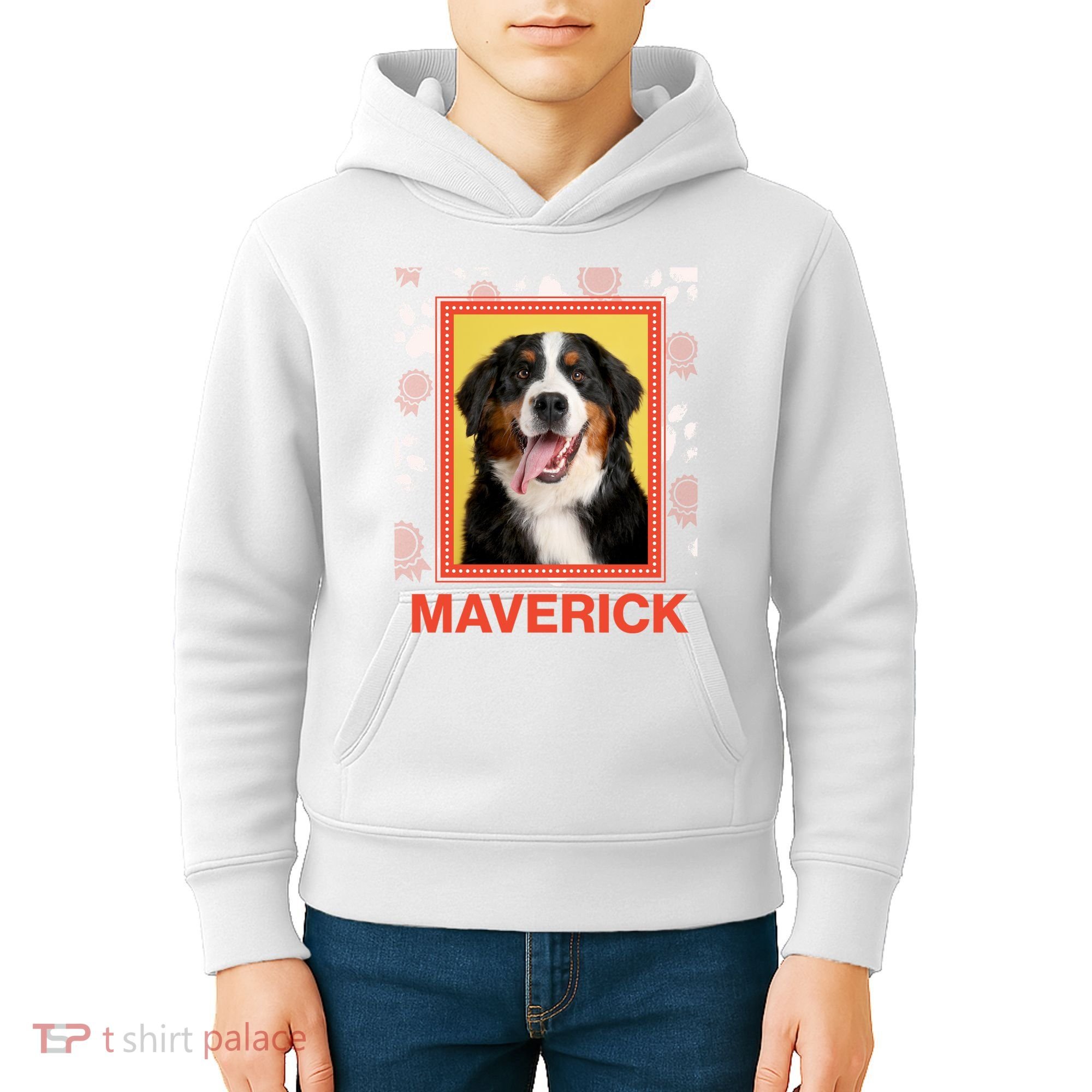Custom Dog Pet Personalize Picture Photo Name Kids Hoodie
