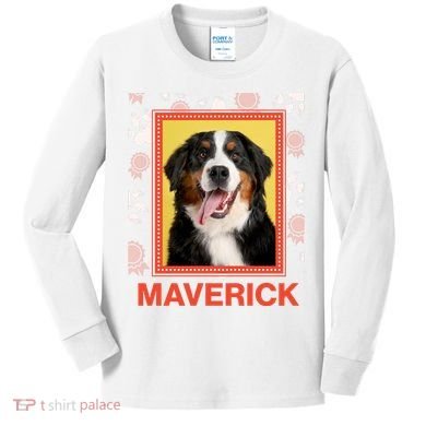 Custom Dog Pet Personalize Picture Photo Name Kids Long Sleeve Shirt