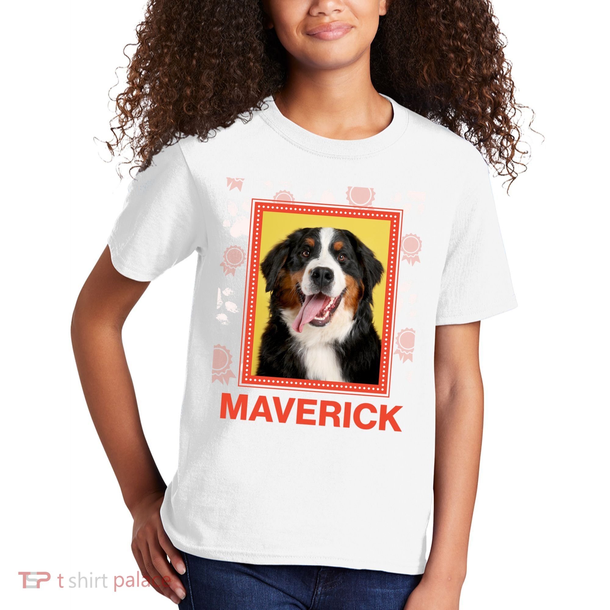 Custom Dog Pet Personalize Picture Photo Name Kids T-Shirt