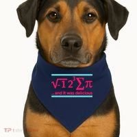 Cool Delicious Pi Day USA-Made Doggie Bandana thumb 1