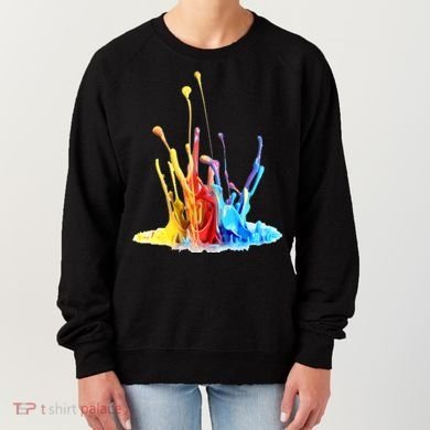 Cool Design Paint Splatter Graphic Women's Sweatshirt