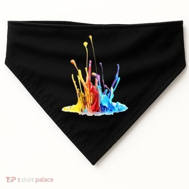 Cool Design Paint Splatter Graphic USA-Made Doggie Bandana
