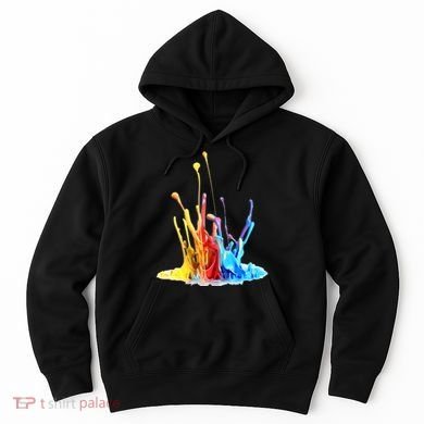 Cool Design Paint Splatter Graphic Hoodie