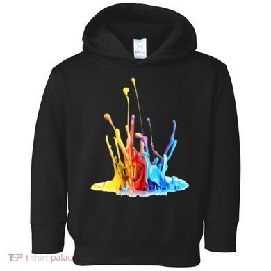 Cool Design Paint Splatter Graphic Toddler Hoodie