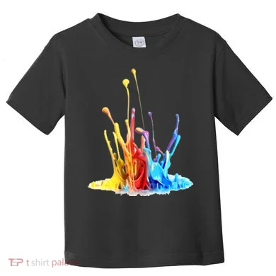 Cool Design Paint Splatter Graphic Toddler T-Shirt