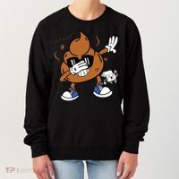 Cute Dabbing Poop Funny Emoticon I Pooped Today Gift Women's Sweatshirt thumb 0