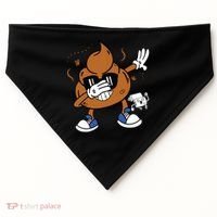 Cute Dabbing Poop Funny Emoticon I Pooped Today Gift USA-Made Doggie Bandana thumb 0