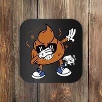 Cute Dabbing Poop Funny Emoticon I Pooped Today Gift Coaster thumb 0