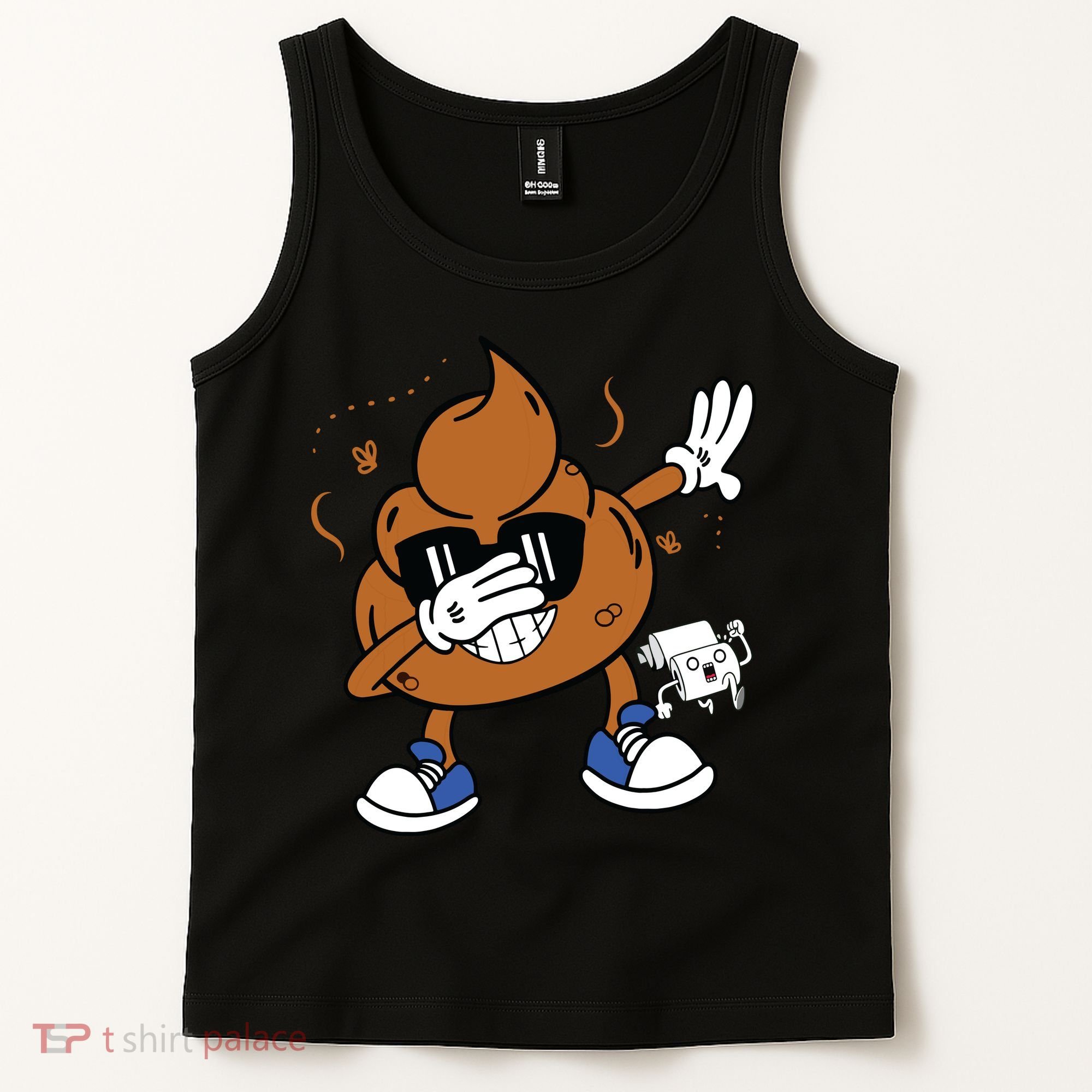 Cute Dabbing Poop Funny Emoticon I Pooped Today Gift Tank Top