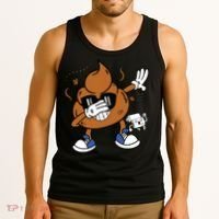 Cute Dabbing Poop Funny Emoticon I Pooped Today Gift Tank Top thumb 3