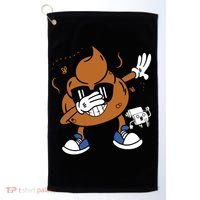 Cute Dabbing Poop Funny Emoticon I Pooped Today Gift Golf Towel thumb 0