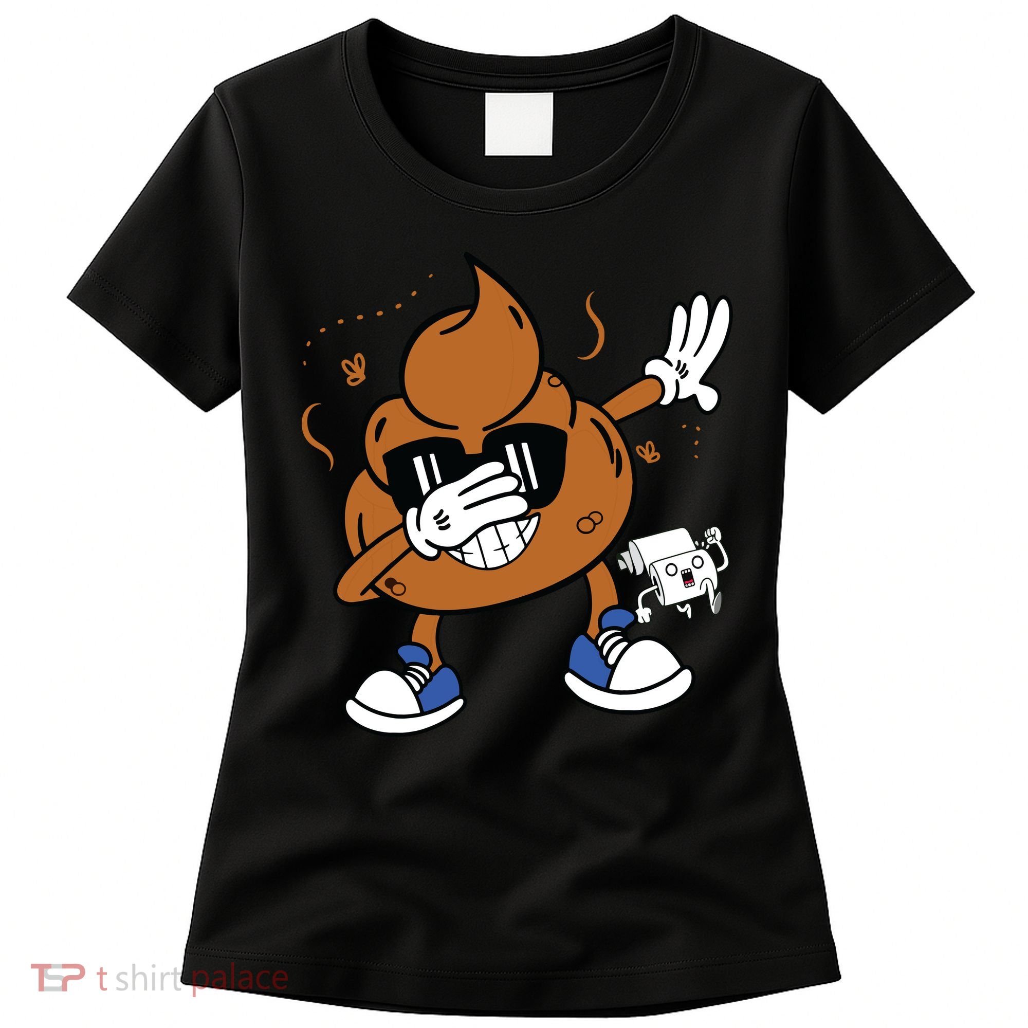 Cute Dabbing Poop Funny Emoticon I Pooped Today Gift Women's T-Shirt