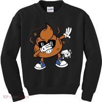 Cute Dabbing Poop Funny Emoticon I Pooped Today Gift Kids Sweatshirt thumb 0