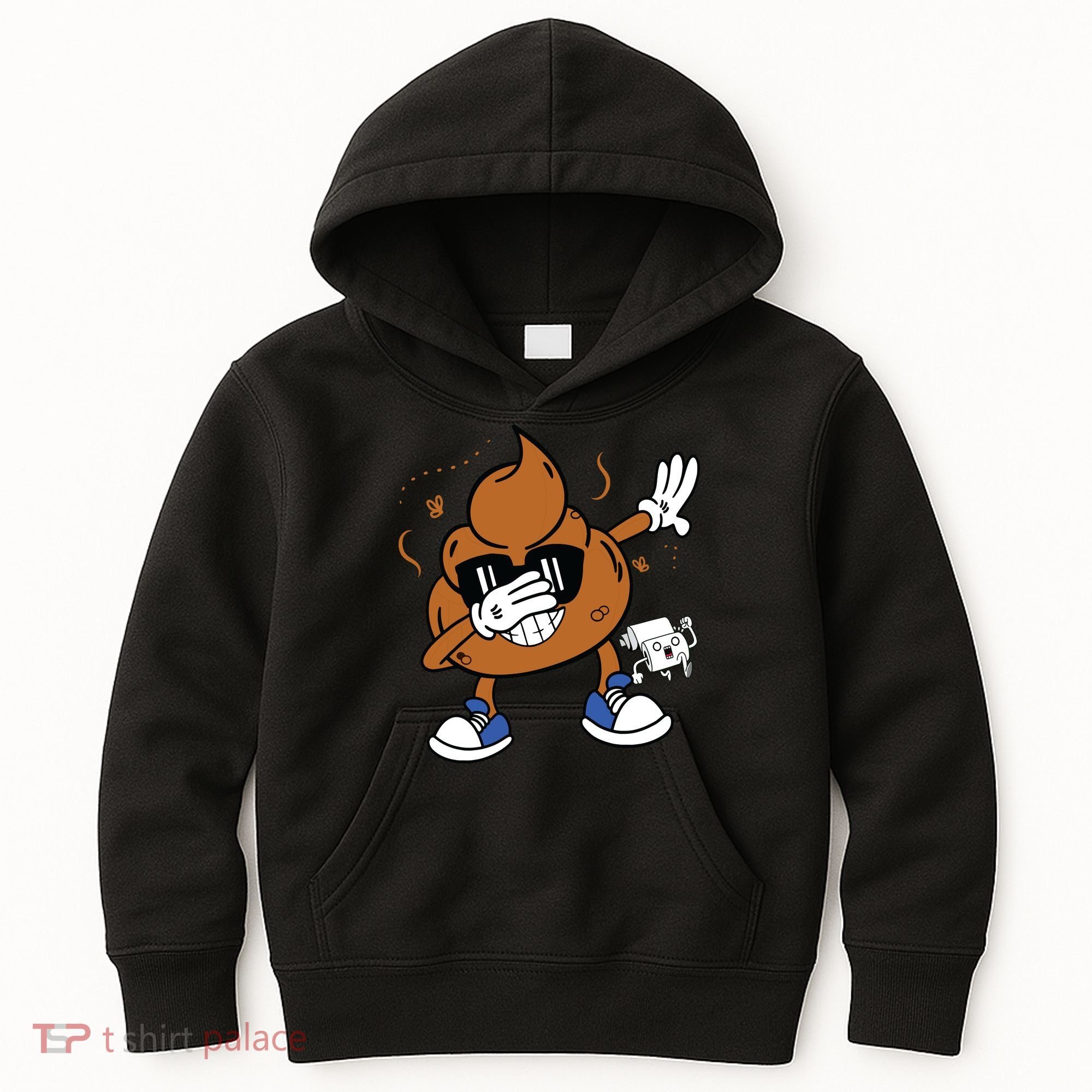 Cute Dabbing Poop Funny Emoticon I Pooped Today Gift Kids Hoodie