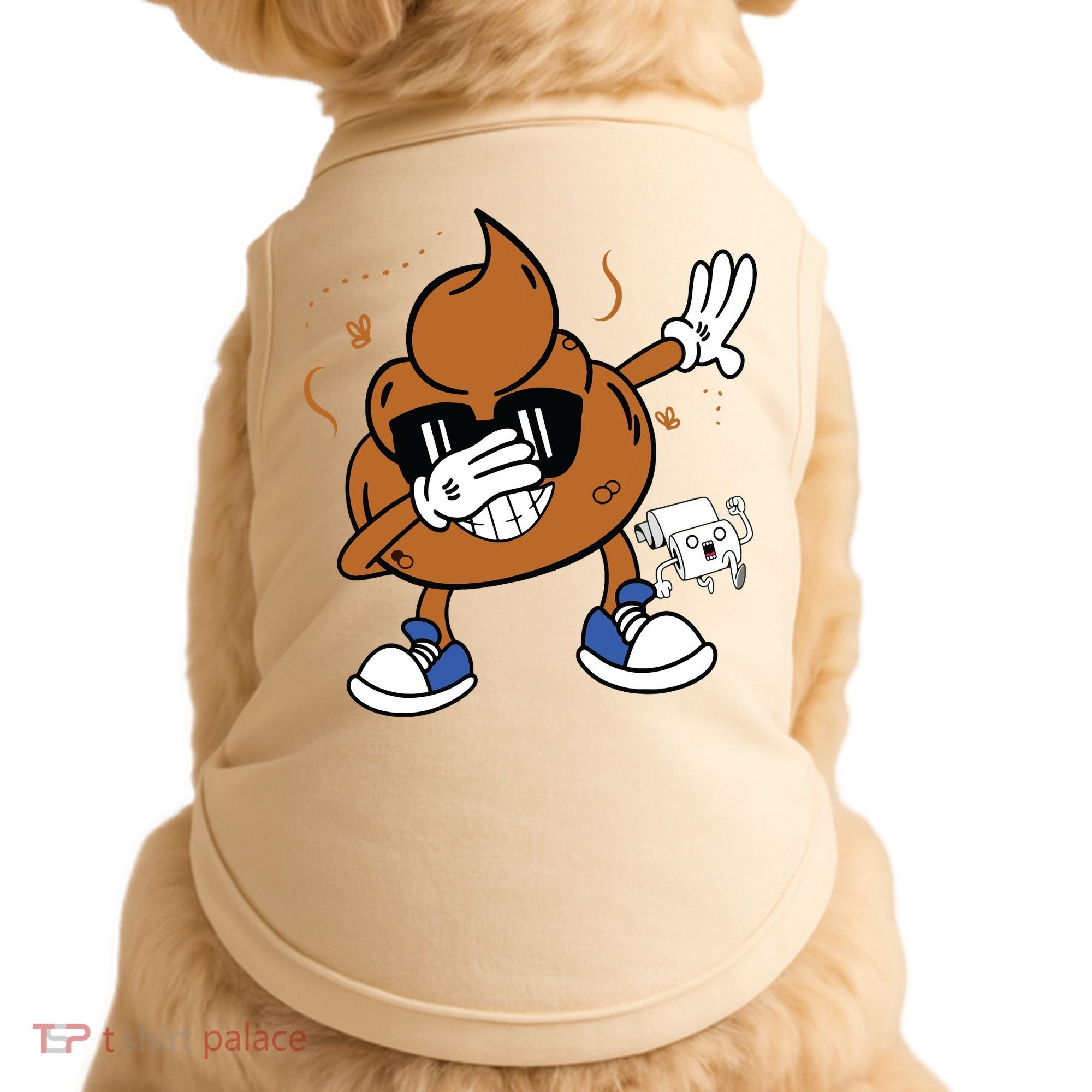 Cute Dabbing Poop Funny Emoticon I Pooped Today Gift Doggie Tank