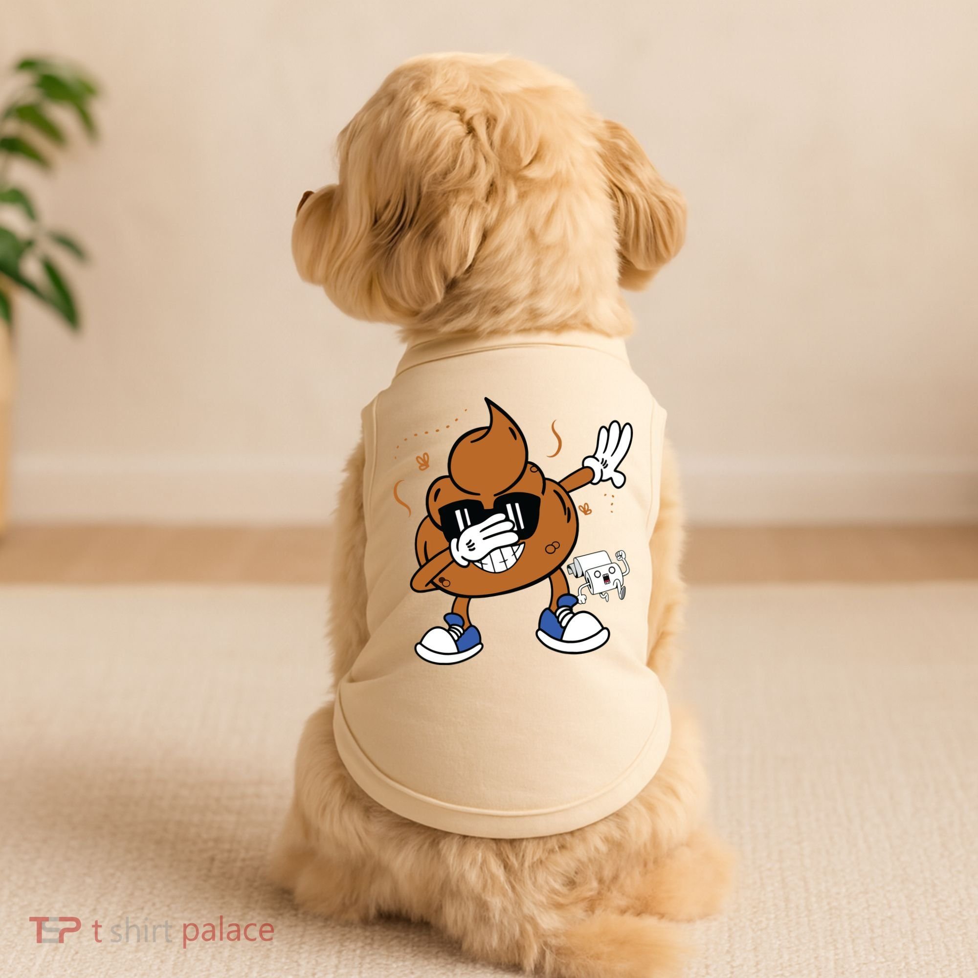 Cute Dabbing Poop Funny Emoticon I Pooped Today Gift Doggie Tank