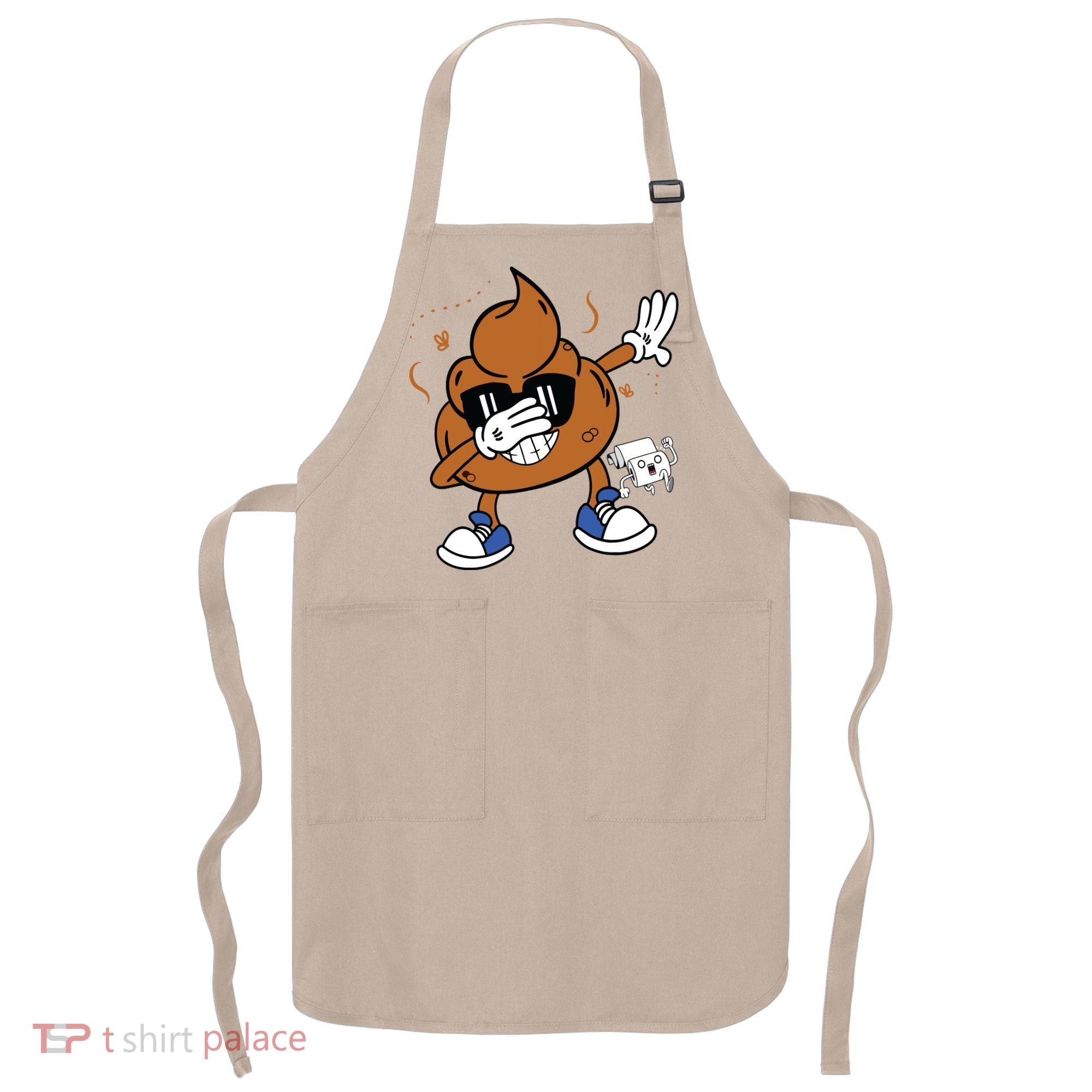Cute Dabbing Poop Funny Emoticon I Pooped Today Gift Apron