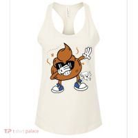 Cute Dabbing Poop Funny Emoticon I Pooped Today Gift Women's Tank Top thumb 0