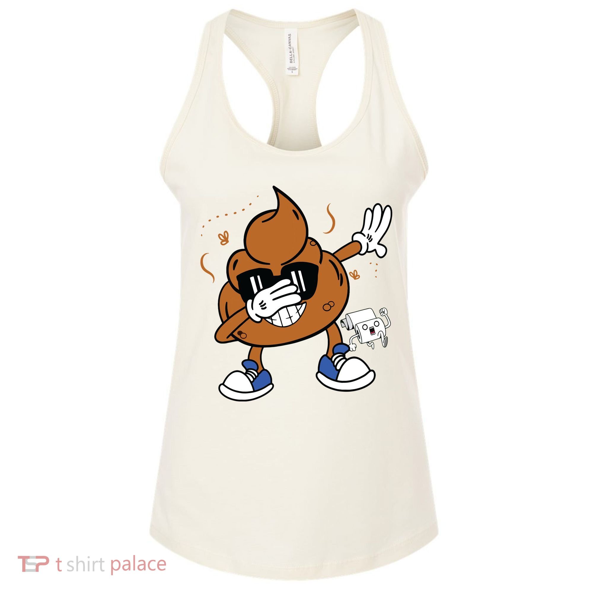 Cute Dabbing Poop Funny Emoticon I Pooped Today Gift Women's Tank Top