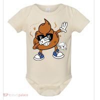 Cute Dabbing Poop Funny Emoticon I Pooped Today Gift Baby Bodysuit thumb 0